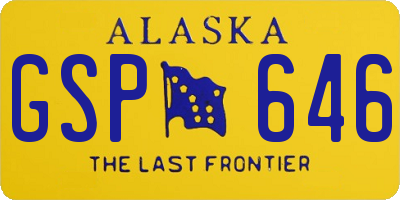 AK license plate GSP646