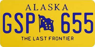 AK license plate GSP655