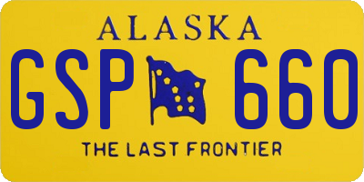 AK license plate GSP660