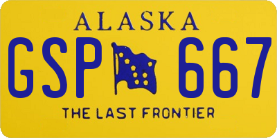 AK license plate GSP667