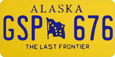 AK license plate GSP676