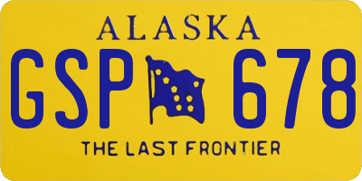 AK license plate GSP678