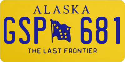 AK license plate GSP681