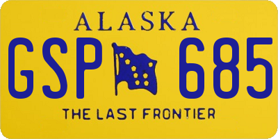AK license plate GSP685