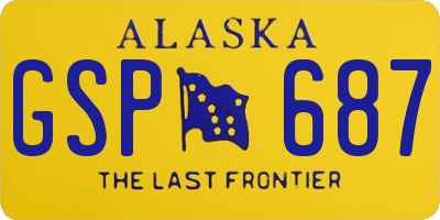 AK license plate GSP687