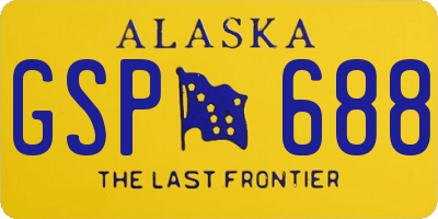 AK license plate GSP688