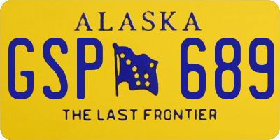 AK license plate GSP689