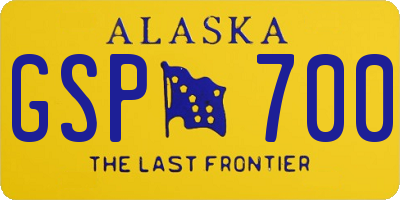 AK license plate GSP700