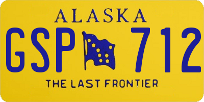 AK license plate GSP712