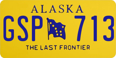 AK license plate GSP713