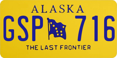 AK license plate GSP716