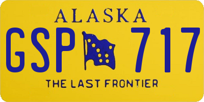 AK license plate GSP717