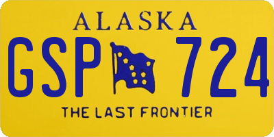 AK license plate GSP724