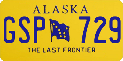 AK license plate GSP729