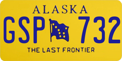 AK license plate GSP732