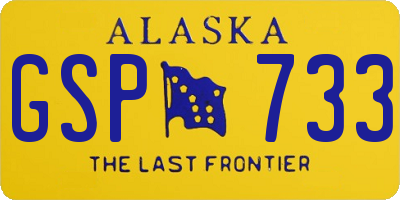 AK license plate GSP733