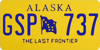 AK license plate GSP737