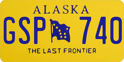 AK license plate GSP740