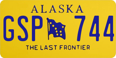 AK license plate GSP744