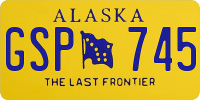 AK license plate GSP745