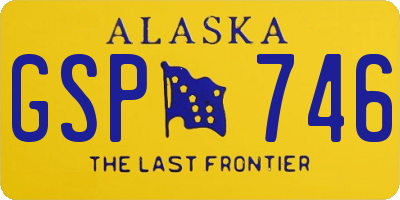 AK license plate GSP746