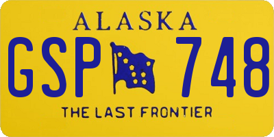 AK license plate GSP748