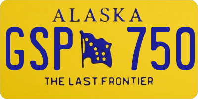 AK license plate GSP750
