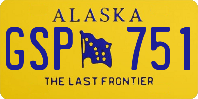 AK license plate GSP751