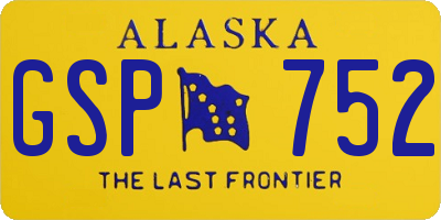 AK license plate GSP752