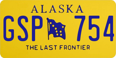 AK license plate GSP754