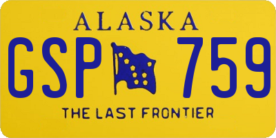 AK license plate GSP759