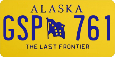 AK license plate GSP761