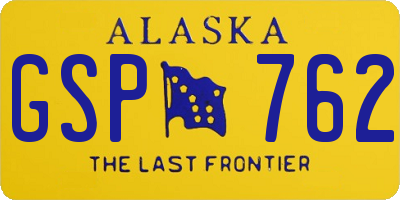 AK license plate GSP762