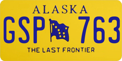 AK license plate GSP763