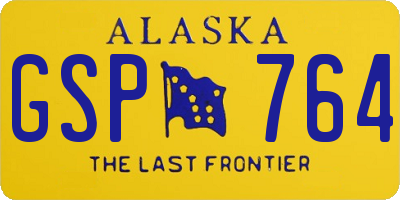 AK license plate GSP764