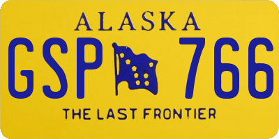 AK license plate GSP766