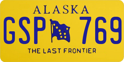 AK license plate GSP769