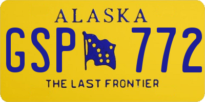 AK license plate GSP772