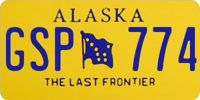 AK license plate GSP774