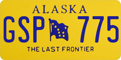 AK license plate GSP775