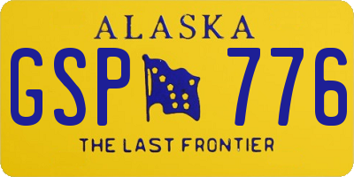 AK license plate GSP776