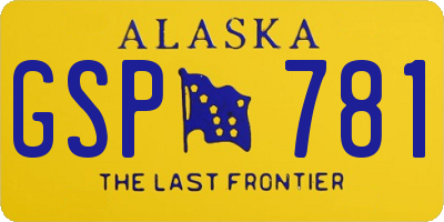 AK license plate GSP781