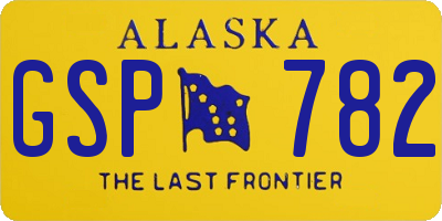 AK license plate GSP782