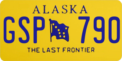 AK license plate GSP790