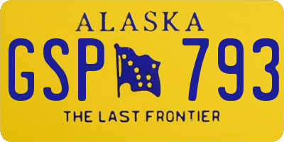 AK license plate GSP793