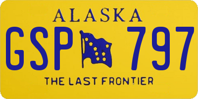 AK license plate GSP797