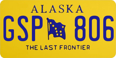 AK license plate GSP806