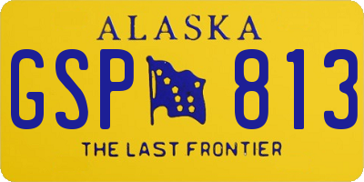 AK license plate GSP813