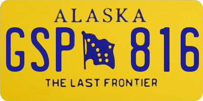 AK license plate GSP816