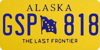 AK license plate GSP818